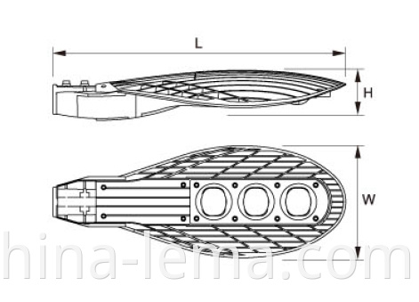 size of LED road light